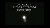 Jediná fotografie satelitu Kosmos 1220. zdroj:blog.kosmonautix.cz