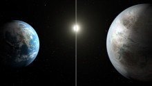 Porovnanie Zeme s Keplerom 452b v rovine umeleckej (sciencedaily.com)